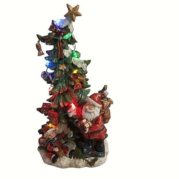 Musical Christmas Collection Lighted Santa Tree Figure LED Color Changing - Picture 9 of 11